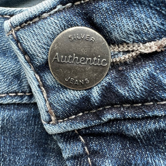 SILVER Authentic Jeans Curvy Mid Slim Jeans size 10 -L 27 NWT - Picture 5 of 10